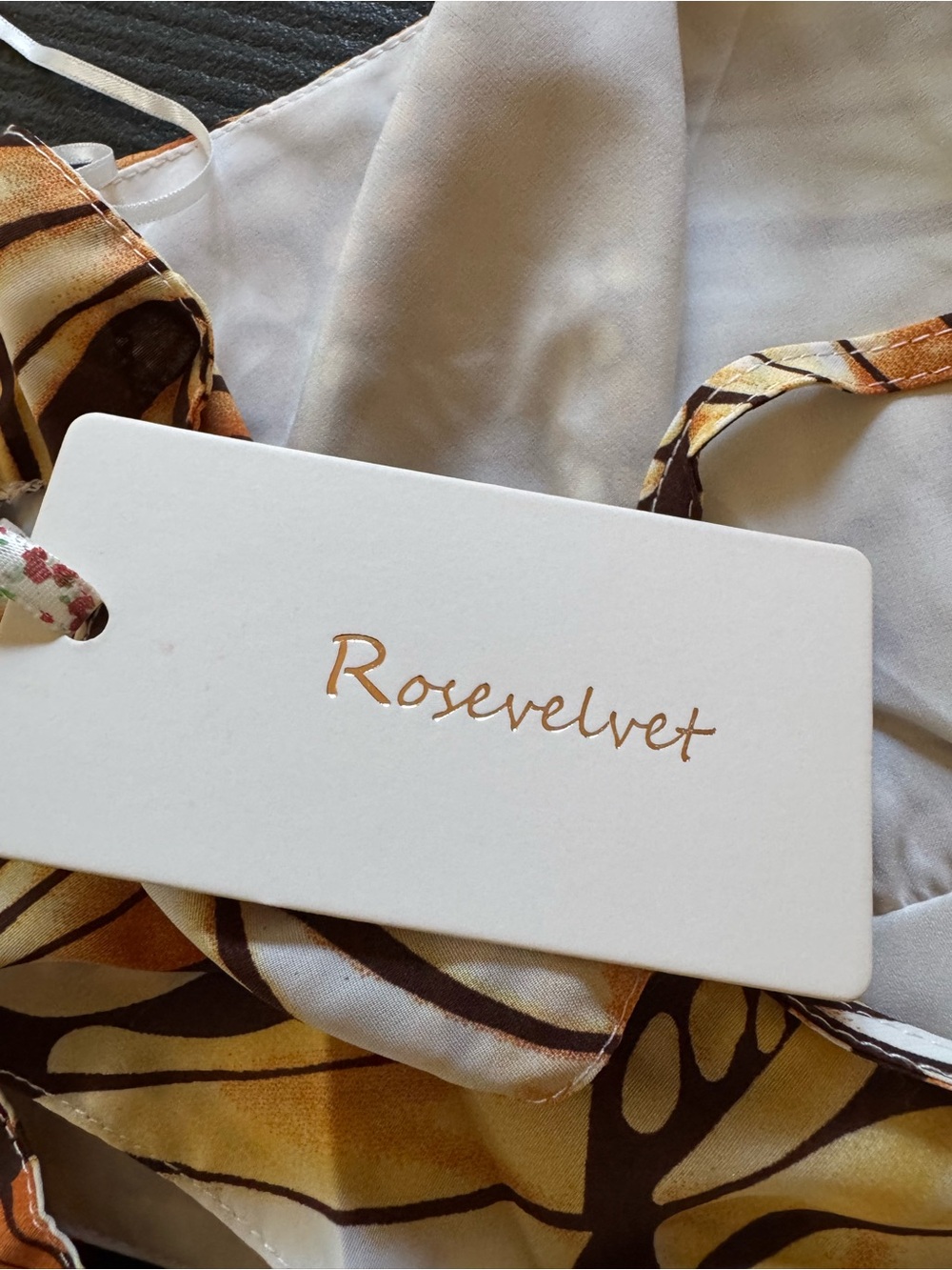 RoseVelvet Brown and Cream Monarch Butterfly Crop Tank Top, L NWT - Picture 4 of 5